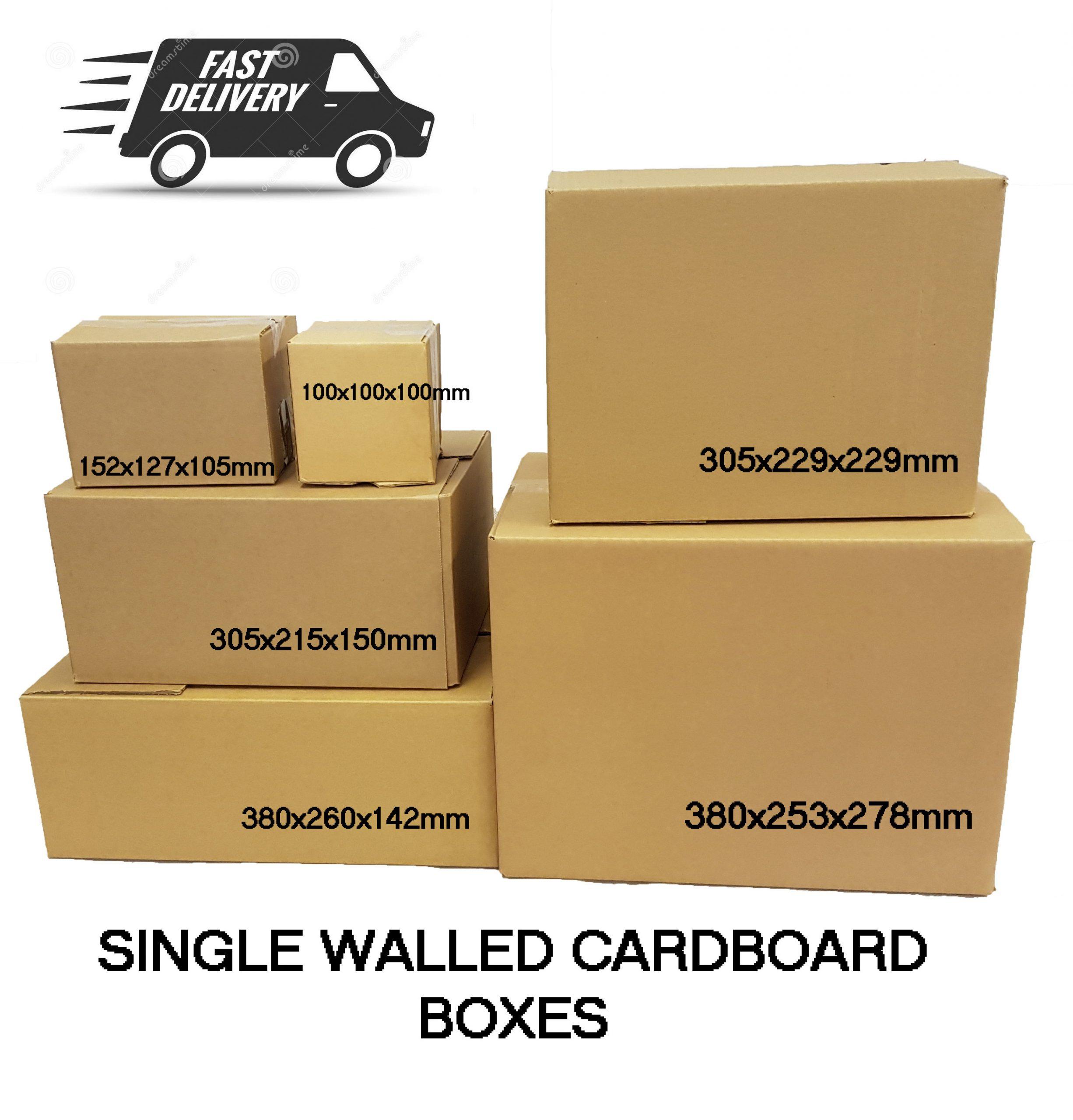 Various Cardboard Boxes. Single box